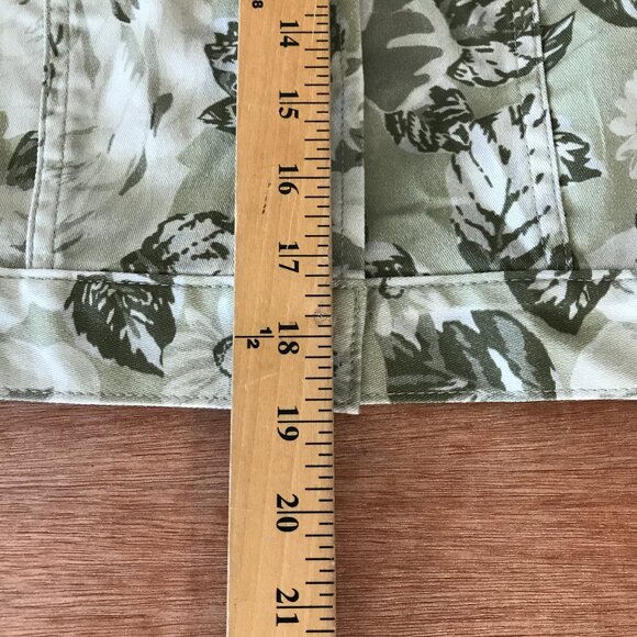 Derek Lam 10 Crosby Chloe Floral Cropped Cargo Jacket Women 4 Green Floral 17871 - Picture 5 of 13